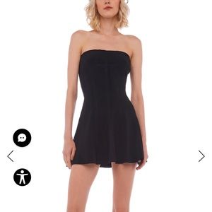 Norma Kamali Strapless Grace Mini Dress